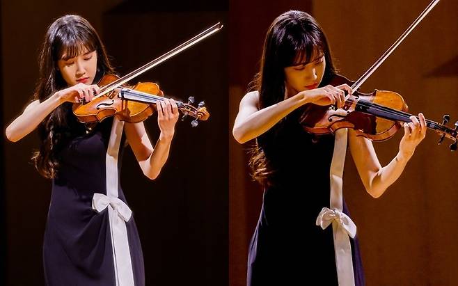 박은빈은 극중 채송아 역할을 연기하기 위해 바이올린 레슨을 받았고 실제로 연주했다. (사진=나무엑터스 제공)