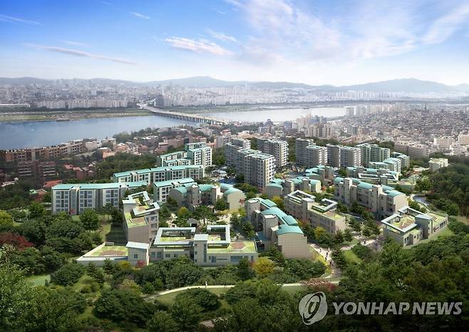 서울 용산구 한남더힐 조감도 [연합뉴스 자료사진]