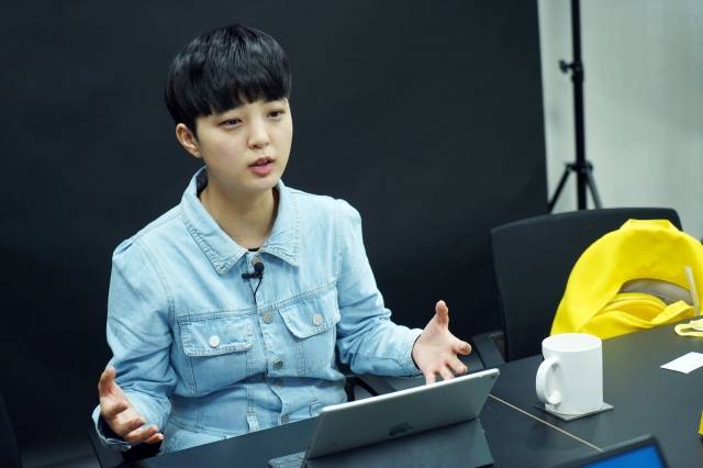 류호정 정의당 의원이 지난 23일 의원회관 사무실에서 국민일보와 인터뷰를 하고 있다  최민석 기자