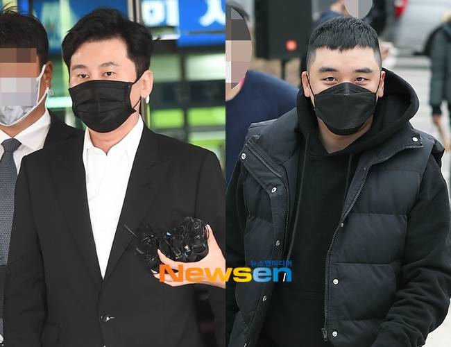 양현석(왼쪽)과 승리