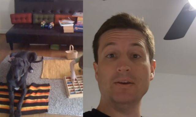 미국의 인기 유튜버 메튜 우드워즈가 자신의 반려견을 소개하고 있다. 체중 40kg에 이르는 그레이트 데인 견종이다. 출처: 유튜브 WoodysGametag