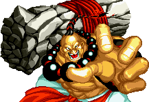 (커다란 돌덩이를 가지고 등장한 왕후)