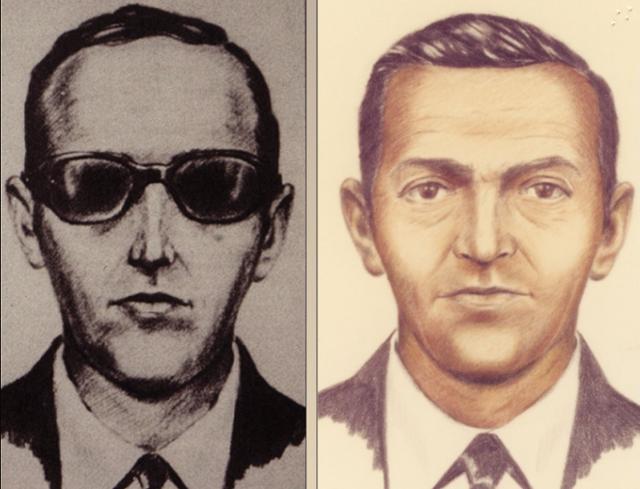FBI가 만든 1971년 여객기 납치사건 범인 몽타주. FBI는 범인 체포는커녕 신원조차 확인하지 못했다. FBI 로이터.