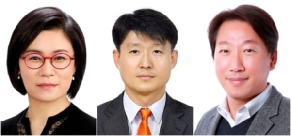 왼쪽부터 김희연, 이진규, 이현우 전무. /사진제공=LG디스플레이