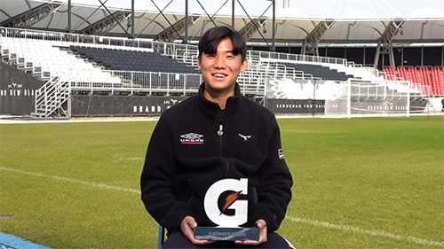 성남FC 공격수 홍시후(19)가 10월의 "G MOMENT AWARD‘를 수상했다. 사진=한국프로축구연맹 제공