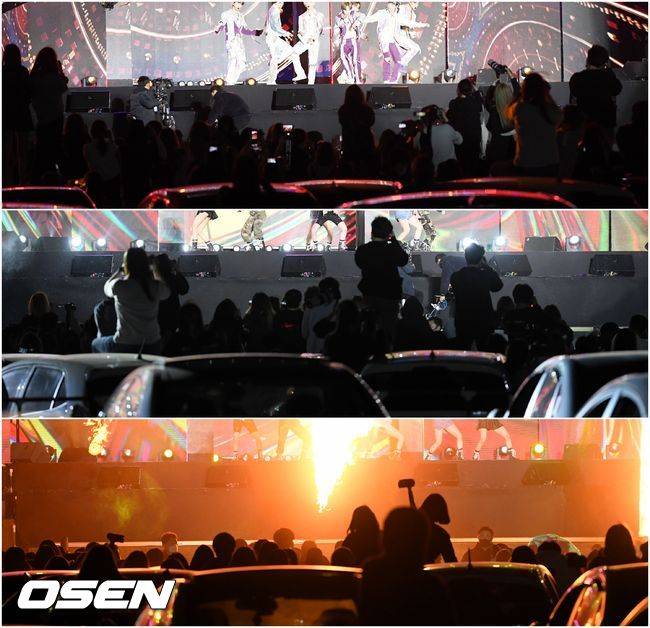 [OSEN=인천, 민경훈 기자] 드라이브 인 페스티벌에서 수많은 팬들이 차에서 내려 무대 앞으로 모여 통제 불능상태가 되고 있다. /rumi@osen.co.kr