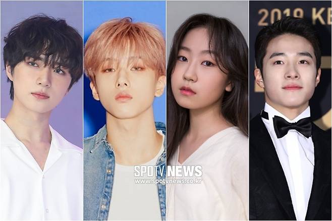 ▲ 수능에 응시하지 않는 투모로우바이투게더 범규, NCT 지성, 수시에 합격한 김환희, 남다름(왼쪽부터). ⓒ곽혜미 기자, SM엔터테인먼트, 빅히트엔터테인먼트, 나무엑터스 제공