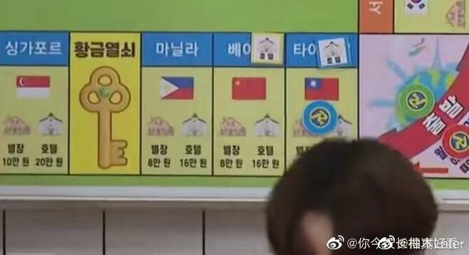 대만 국기 표시된 런닝맨 부루마블 게임 장면 [사진 웨이보. 재판매 및 DB 금지]