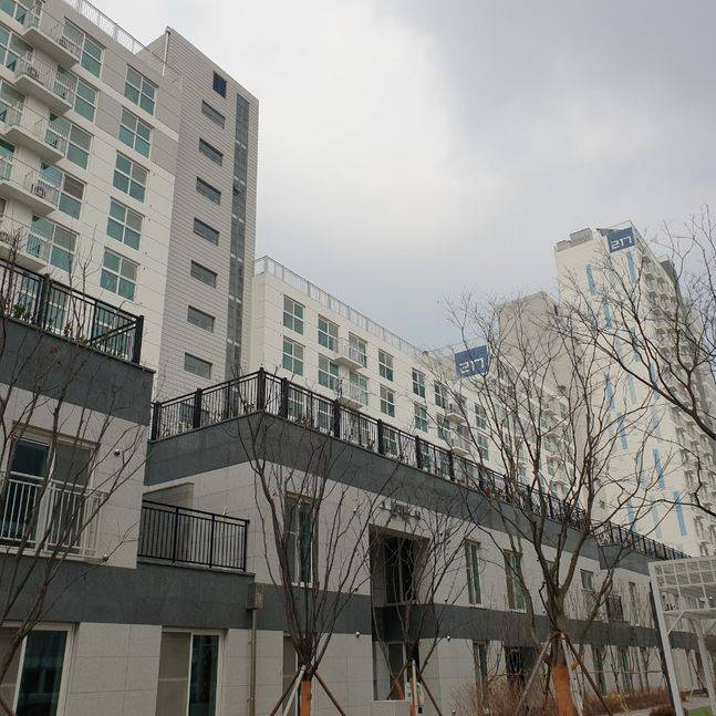 11일 방문한 화성동탄2 A4-1블록 행복주택 전경.ⓒ데일리안 황보준엽 기자