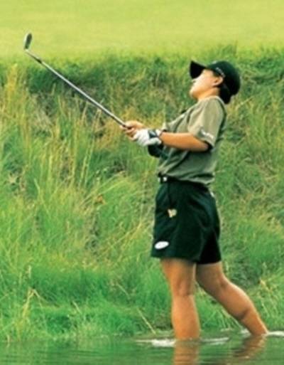 1998년 US여자오픈에서 박세리를 우승으로 이끈 트러블샷 장면. 출처=LPGA 공식 홈페이지
