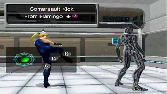 (4부터 도입된 플라밍고 기술. 이때부터 재키와는 완전히 다른 류의 전투로 분류된다)