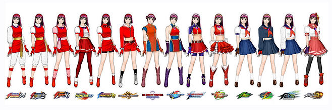 (KOF에서 또 다른 히로인으로 활약하고 있는 아테나)