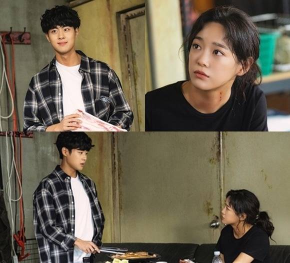 '경이로운 소문'의 조병규(왼쪽)는 김세정과 풋풋한 러브라인을 그리고 있다. /OCN 제공