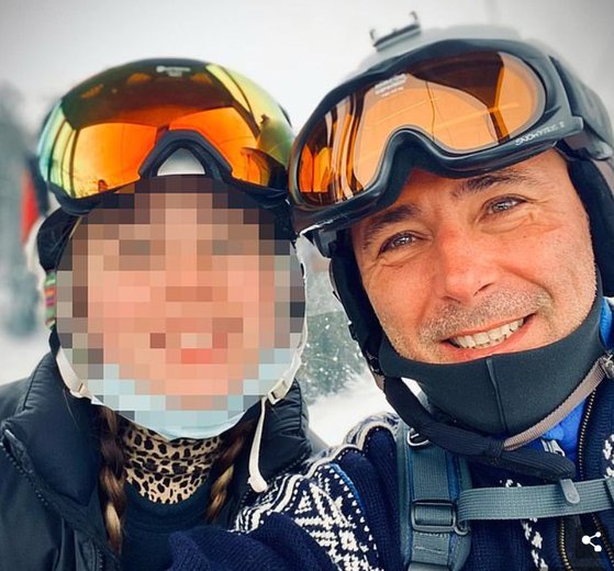 앤디 위그모어가 인스타그램에 게재한 스위스 스키휴양지에서의 모습. [인스타그램]