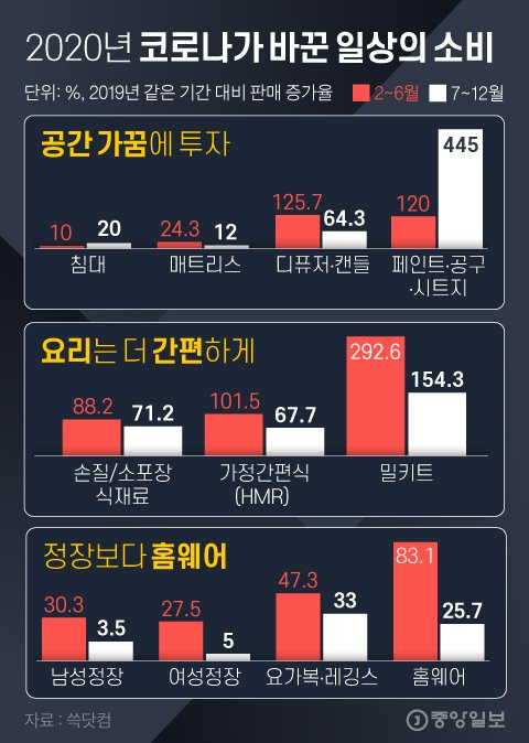 2020년 코로나가 바꾼 일상의 소비. 김영희 기자