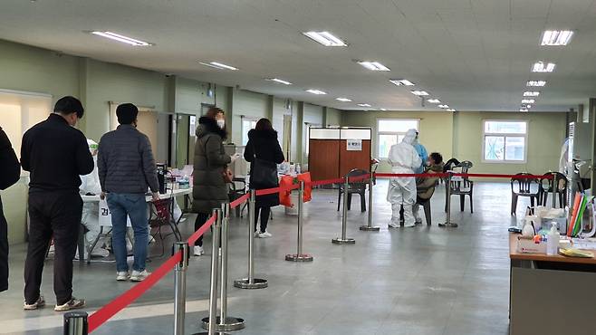 구리시, LH구리갈매사업단 임시 선별 검사소 현장. / 사진제공=구리시