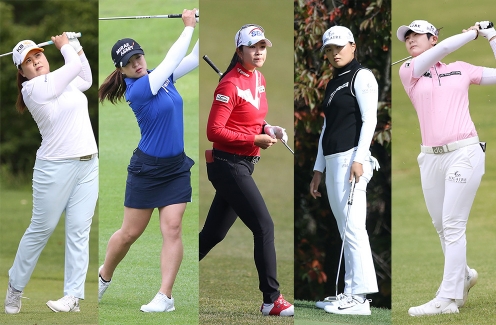 2021년 미국여자프로골프(LPGA) 투어에서 활약할 박인비, 김세영, 김아림, 고진영, 박성현 프로. 사진제공=KLPGA