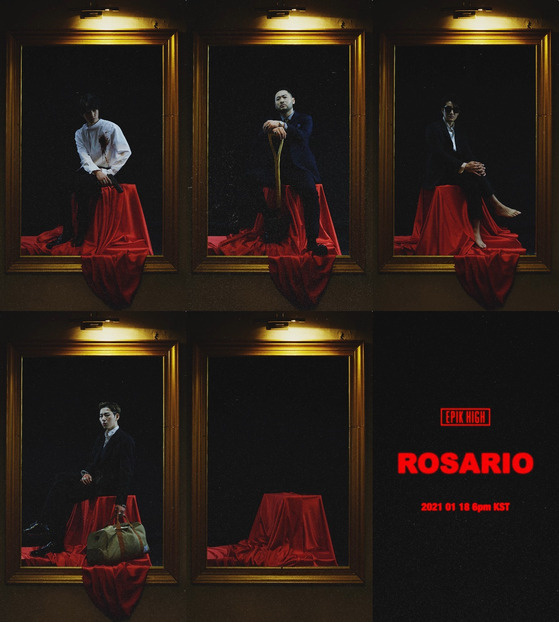 Images for Epik High's soon-to-be-released "Rosario," featuring Zico. [EPIK HIGH]