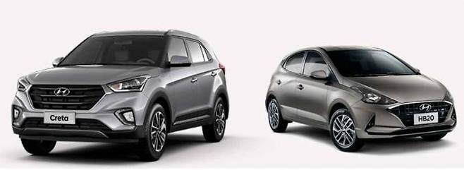 현대차의 크레타와 HB20 [현대차 중남미권역본부·재판매 및 DB 금지]
