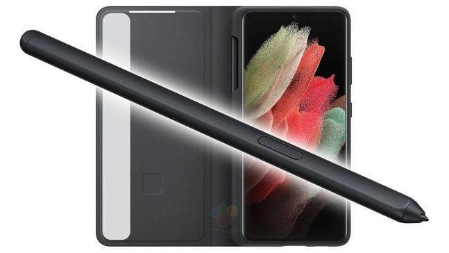 삼성전자 스마트폰 ‘갤럭시S21 울트라’ 전용 커버 케이스와 'S펜' 예상 이미지. 윈퓨처 홈페이지 캡처