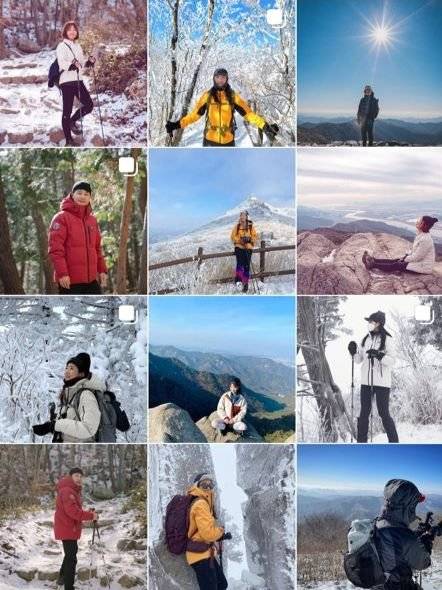 인스그램에서 검색한 #산린이 게시물들.