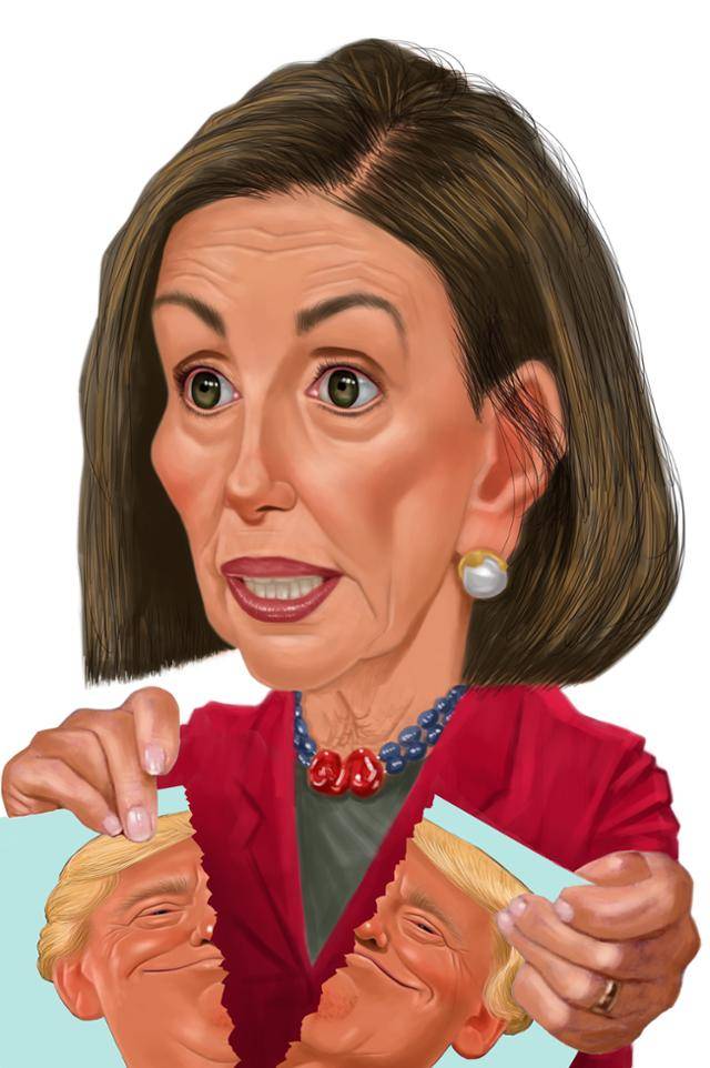 낸시 펠로시 미국 하원의장. 배계규 화백