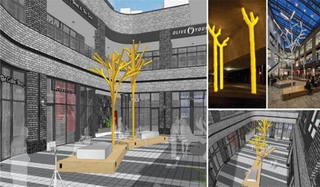 청라 웨리브리치 골목상권 ‘맛 올레길’ 상업시설 투시도 (사진 = 우리자산신탁)