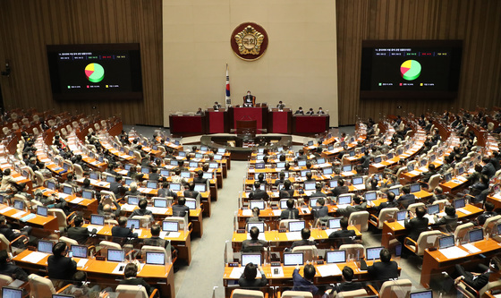 국회가 8일 열린 본회의에서 생활물류서비스산업발전법 제정안을 의결했다. /사진=뉴스1