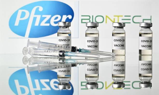 화이자의 신종 코로나바이러스 감염증(코로나19) 백신. AFP연합뉴스