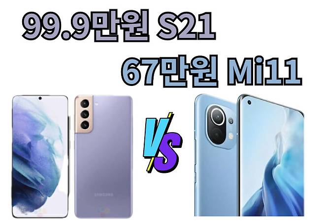 갤럭시S21랜더링 이미지와 샤오미 Mi 11 이미지 [윈퓨쳐, 샤오미]