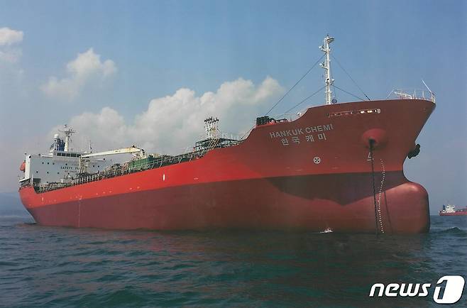 이란 혁명수비대에 나포된 것으로 알려진 한국케미호의 모습. (타이쿤쉬핑 제공) 2021.1.5/뉴스1