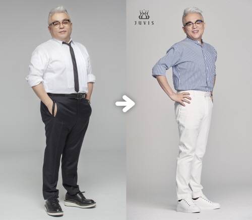 작곡가 김형석 다이어트 전후 모습./사진=쥬비스다이어트 제공