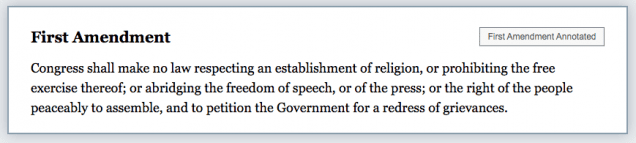 미국 수정헌법 1조.