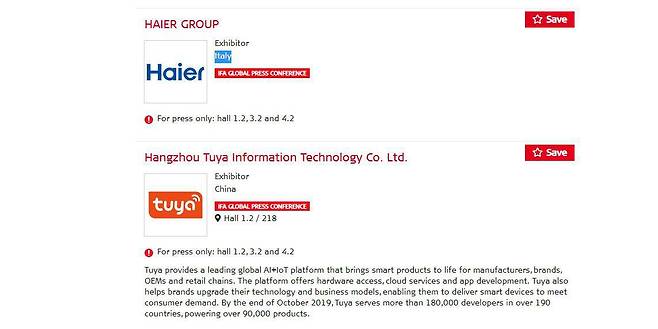 IFA2020당시 하이얼이 이탈리아 국적으로 참가했다. 결국 전체 참가기업 중 중국계 비중이 93%를 넘겼었다. 출처=IT동아