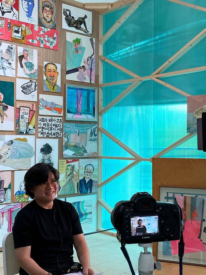 인터뷰 현장 스케치.[경기문화재단 제공]