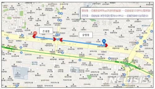 [서울=뉴시스] 서울 관악구 주정차 완화구간 위치도. (위치도=관악구 제공) 2021.01.12. photo@newsis.com