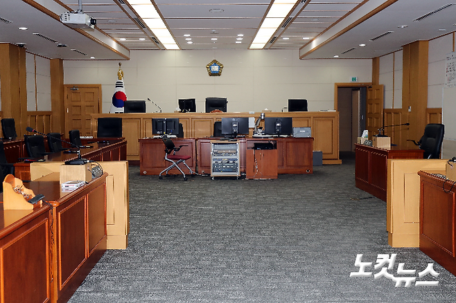 제주지방법원 201호 법정. 고상현 기자