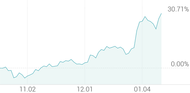 3개월 등락률 +30.58%