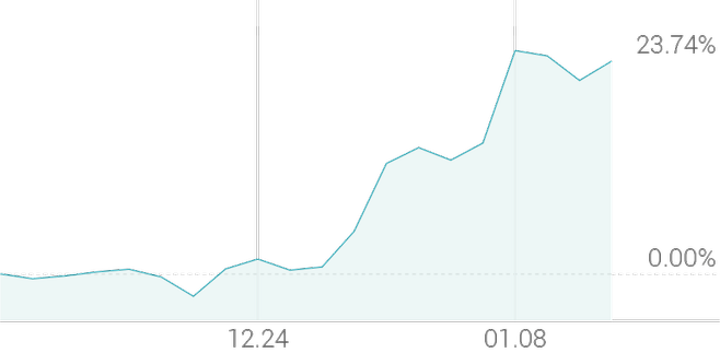 1개월 등락률 +24.18%