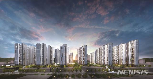 [서울=뉴시스] 부평 캐슬&더샵 퍼스트 투시도.