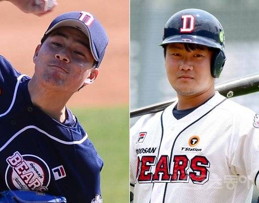 두산 정현욱(왼쪽)-권기영. 스포츠동아DB