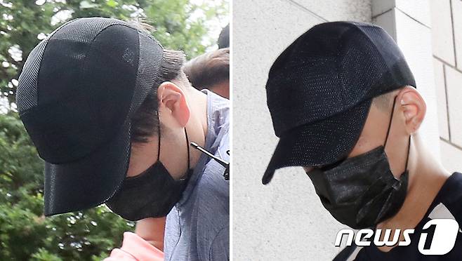 동갑내기 친구를 살해하고 여행용 가방에 시신을 넣어 잠진도 한 선착장에 버린 혐의(살인 및 사체유기 등)로 구속된 A씨(23)와 B씨(22)/뉴스1 © News1 박아론 기자