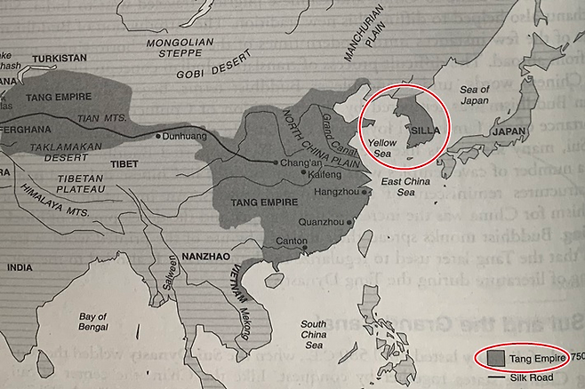 당나라 영토에 신라가 포함돼 있는 모습. 박기태 반크 대표 제공