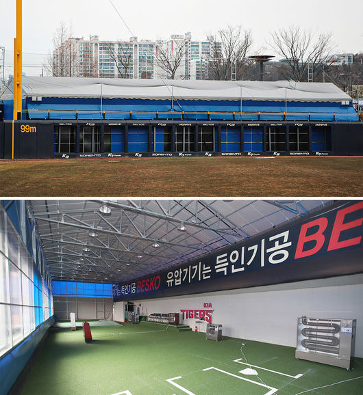 [사진] 방한, 방풍 시설을 갖춰 실내 시설로 바뀐 광주-기아 챔피언스필드 불펜 /KIA 타이거즈 제공