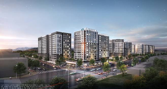 판교밸리자이 오피스텔 투시도.(제공=GS건설)© 뉴스1