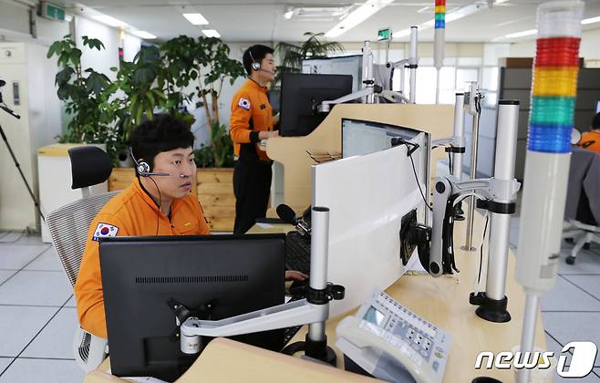 광주소방보부 119종합상황실  모습/뉴스1 © News1 박준배 기자