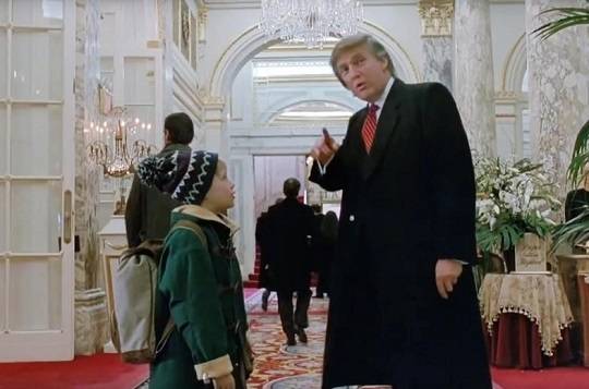 도널드 트럼프 대통령이 출연한 '나 홀로 집에 2' 극 중 장면