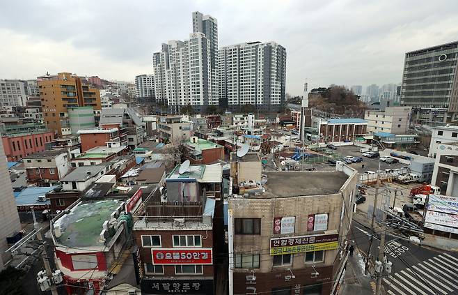 공공재개발 사업이 추진되는 서울 동작구 흑석동 흑석2구역의 모습 [연합뉴스]
