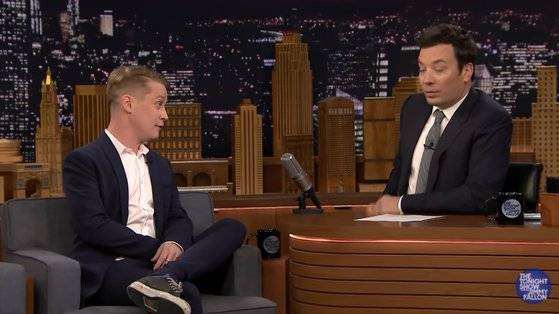 2018년 지미 팰런쇼에 출연한 맥컬리 컬킨. [지미팰런쇼 유튜브]