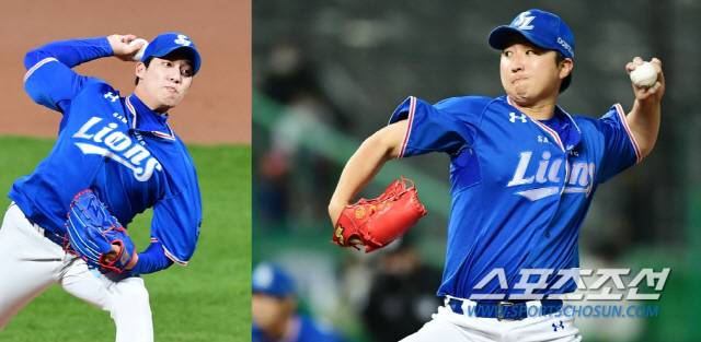 삼성 토종선발의 양대 축 원태인(왼쪽)과 최채흥. 최문영 기자 deer@sportschosun.com정재근 기자 cjg@sportschosun.com